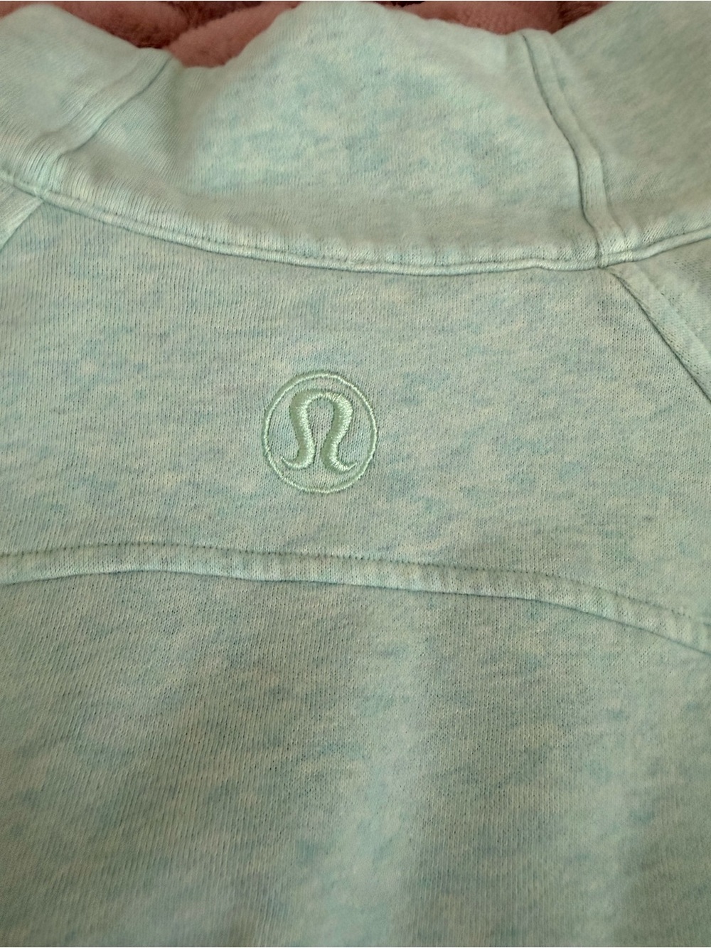 Light Aqua Half-Zip Hoodie Sweatshirt - Women - Picture 5 of 5